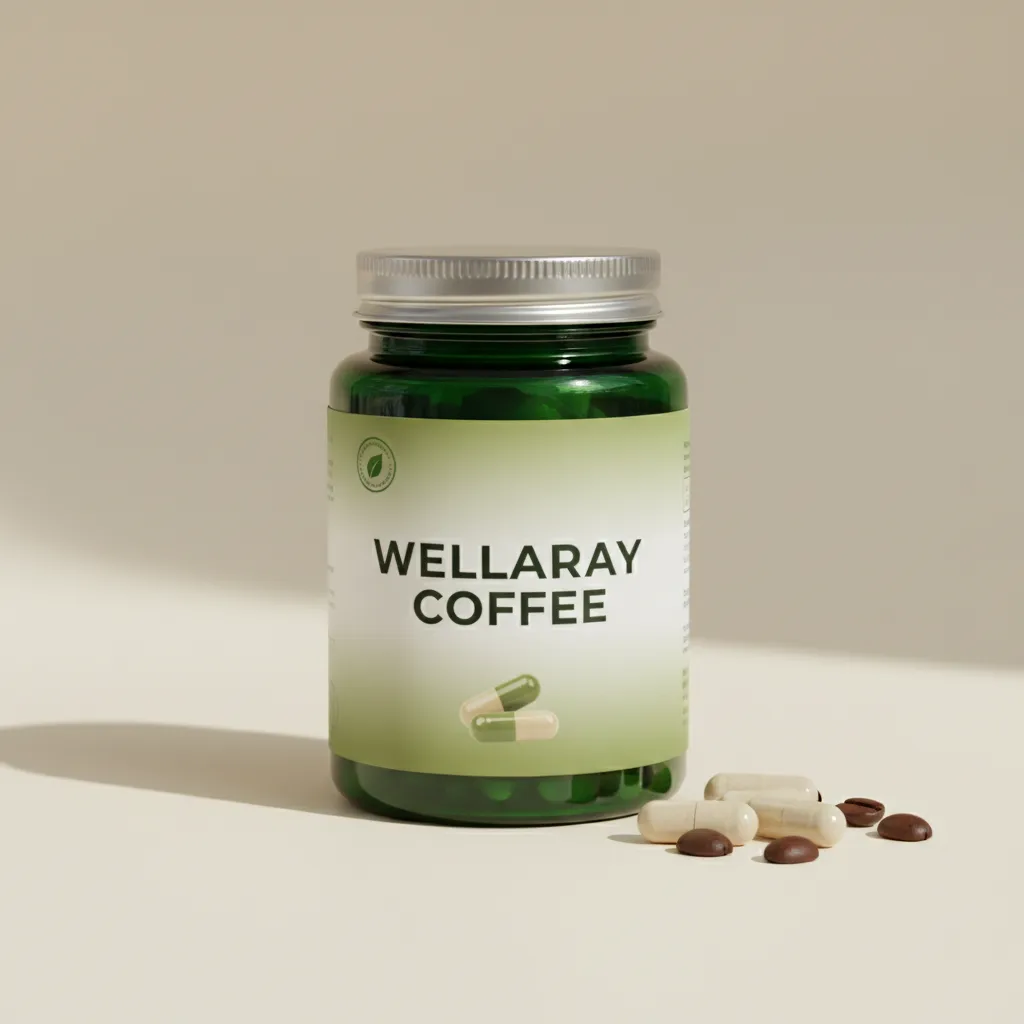 Wellaray Coffee Slim Coffee Booster Produktfoto - schwarze Packung mit violett-pinkem Farbverlauf